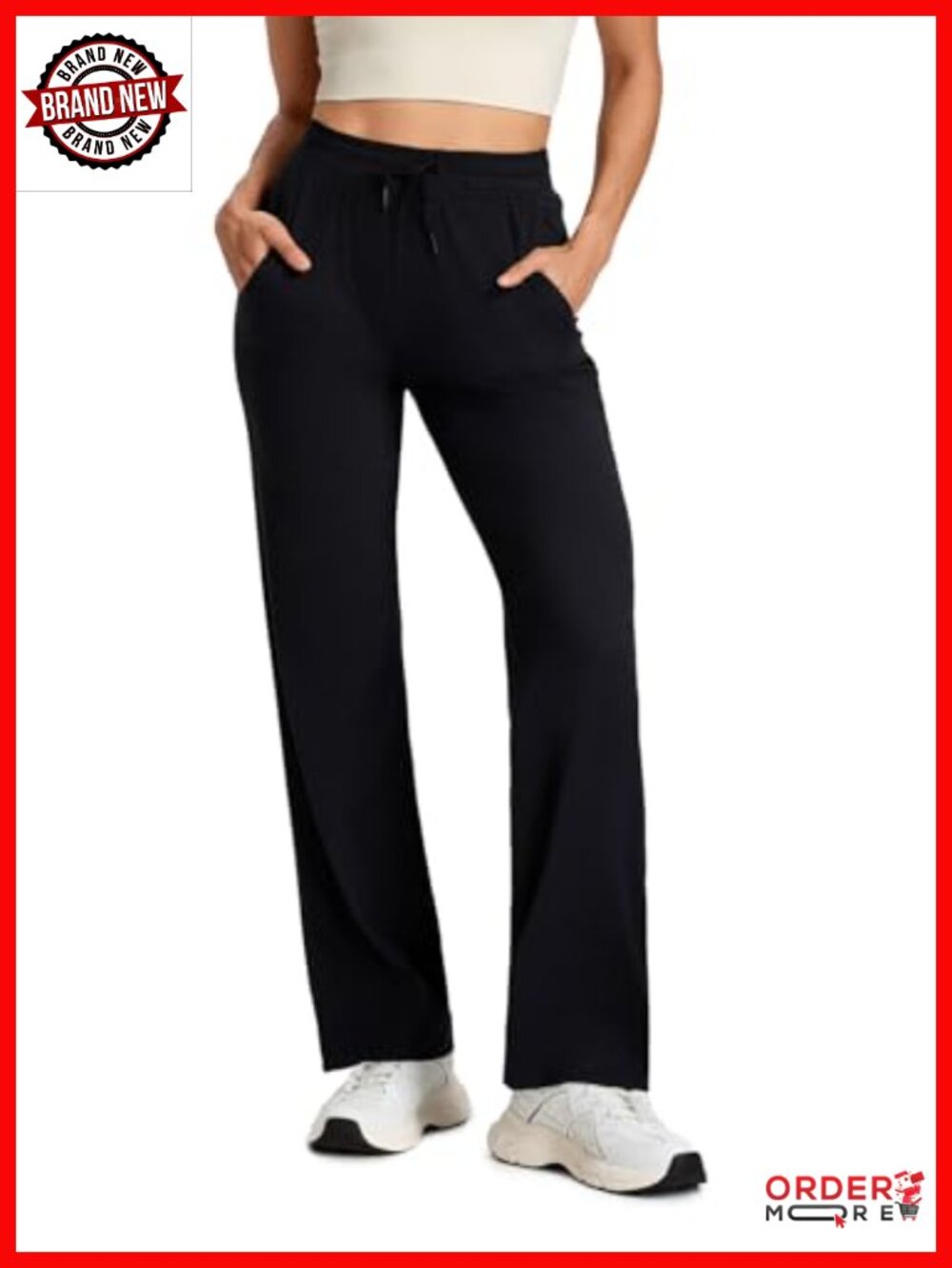 Ultra Soft Wide Leg Yoga Pants with Pockets High Rise